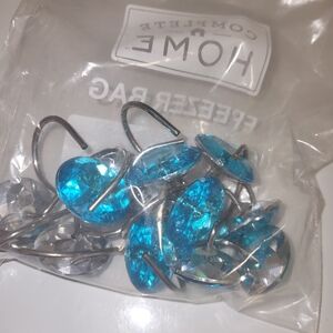 Blue Gem Shower Curtain Hooks